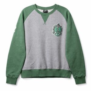 HARRY POTTER Slytherin Universal Studio Sweatshirt Sz XL Green Crest Logo Wizard
